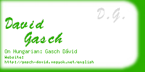 david gasch business card